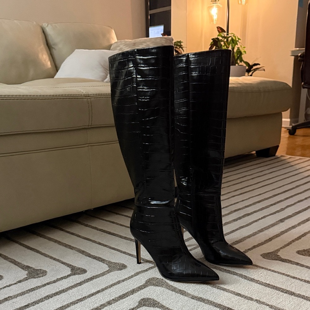 Nine West Black Heeled Boots
